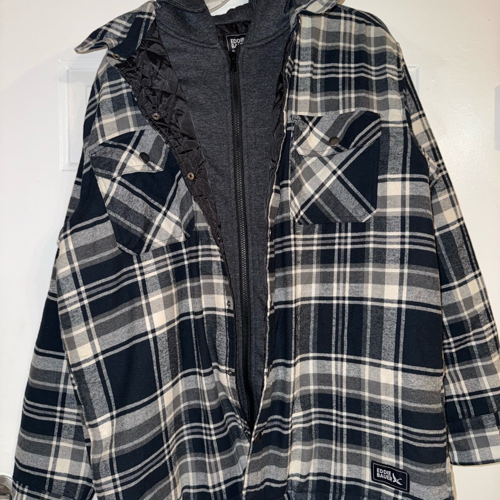 Eddie Bauer Black Quilted Outerwear